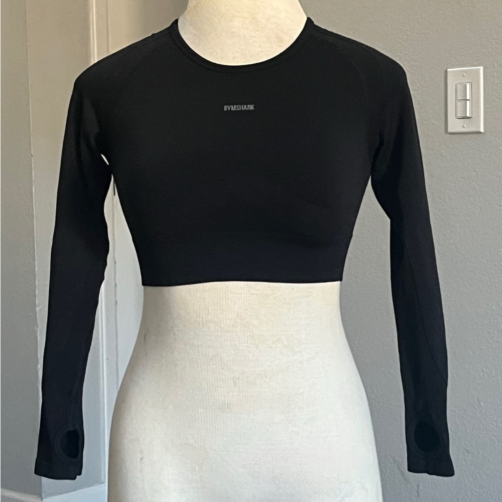 Black Women's Long Sleeve Gymshark Top